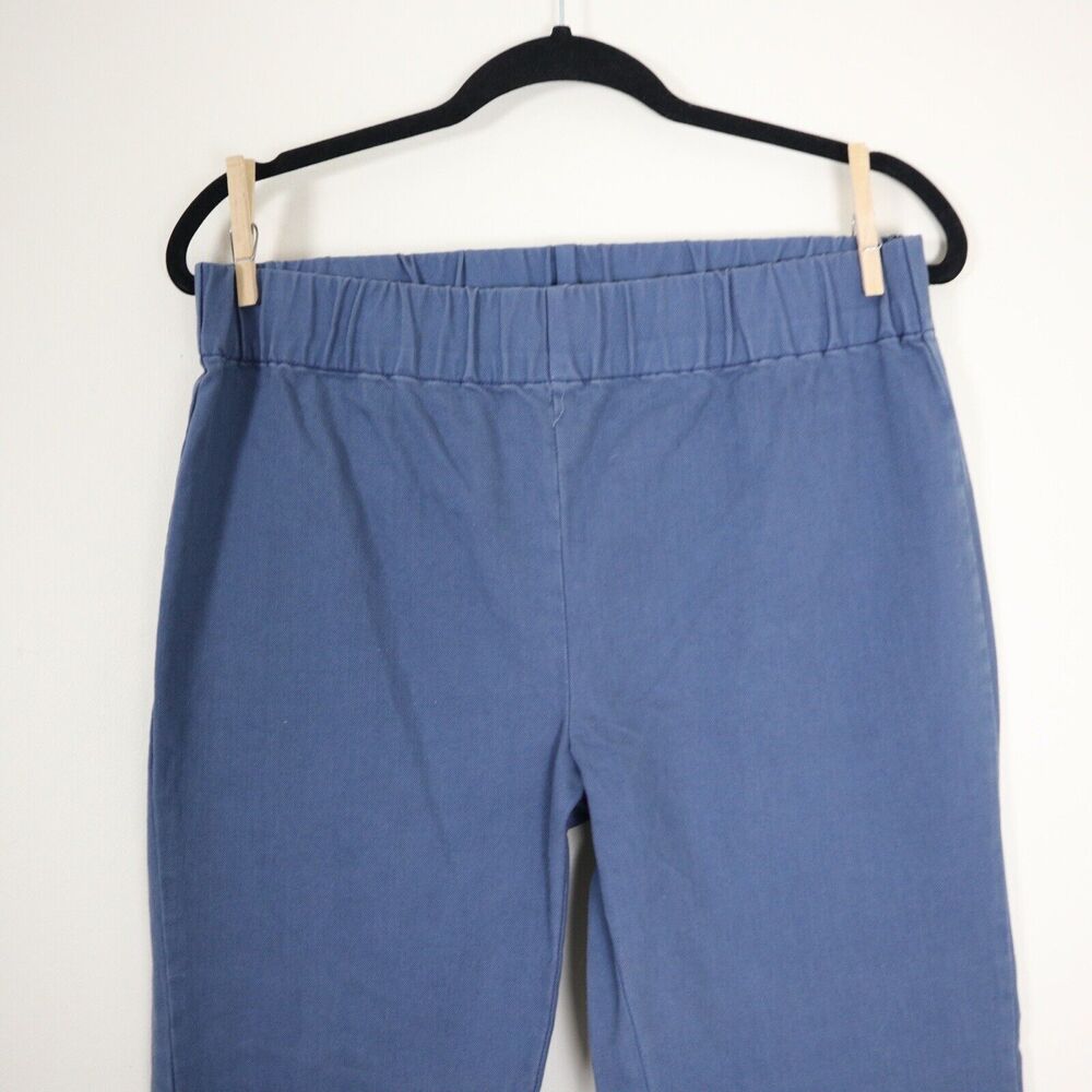 Soft Surroundings Size M Metro Leggings Jeans Skinny Button Light Blue - Picture 3 of 10